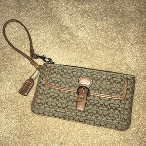 Coach zip wrist wallet
